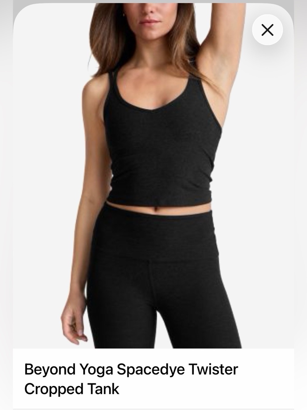 Beyond Yoga Black Cropped Tank Top